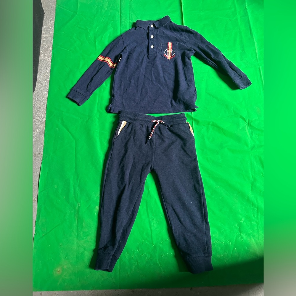 Mayoral Navy Sweatpants & Joggers Set with Red Accents Sz. 2T